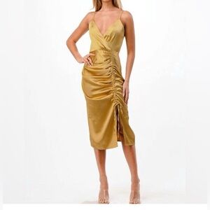 Dance & Marvel Gold Mini Dress
